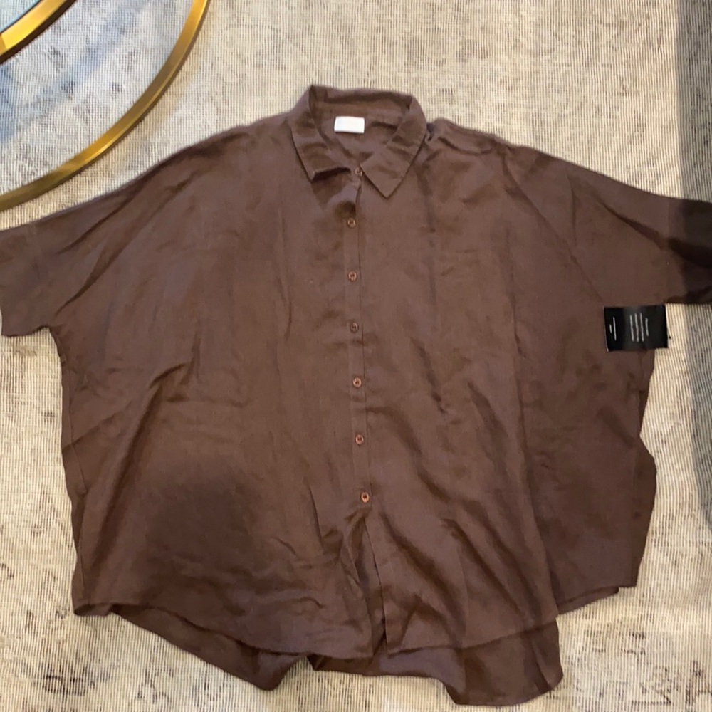 Brown Posse oversized button down